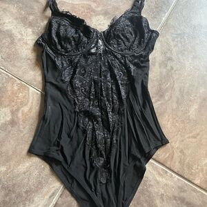 Elegant Black Lace Bodysuit